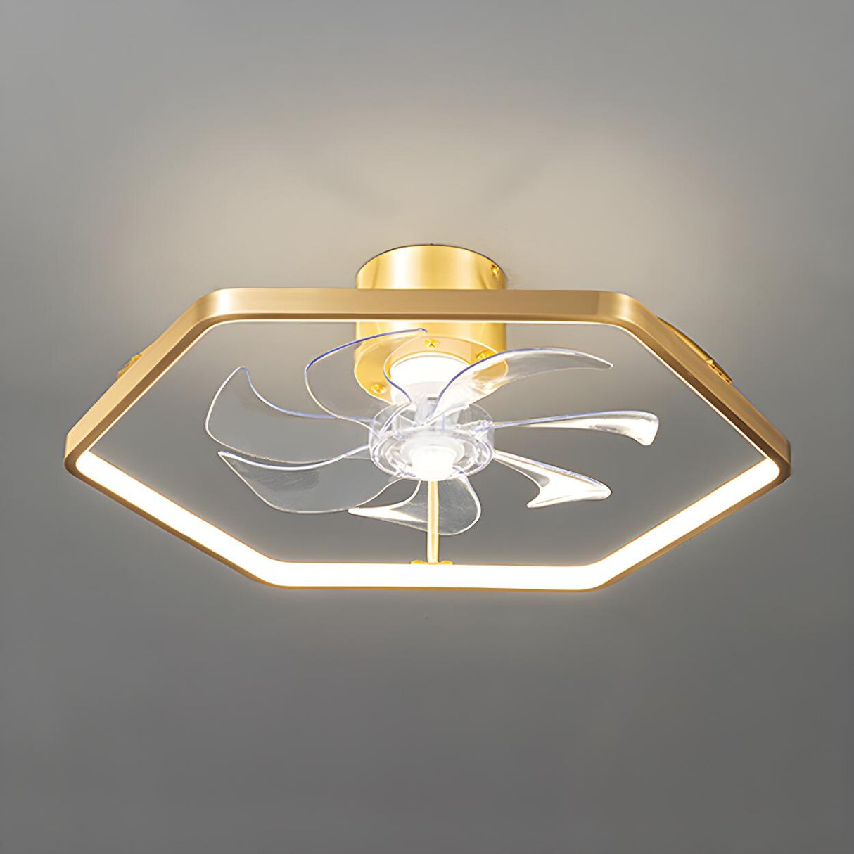 Kids Room Stylish Crystal Garland Ceiling Fan Light Image - 17