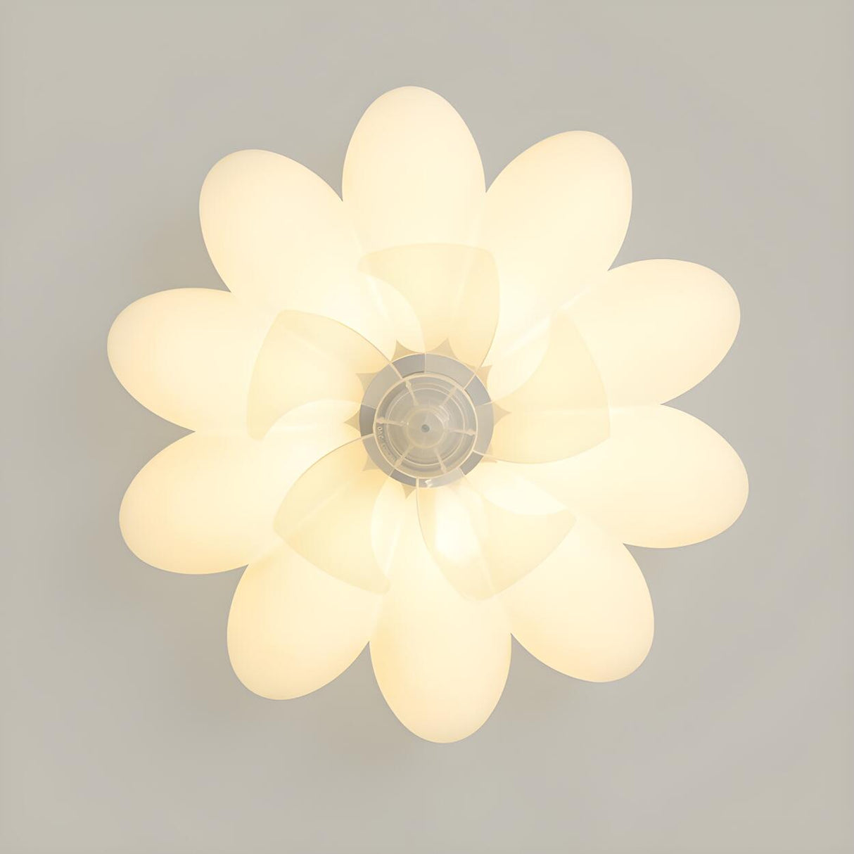 Kids Room Stylish White Flower Ceiling Fan With Light Image - 13