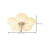 Kids Room Stylish White Flower Ceiling Fan With Light #size