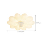 Kids Room Stylish White Flower Ceiling Fan With Light Image - 19