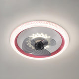 Kids Room Trendy 3-Blade Ring Ceiling Fan with Light Image - 4