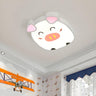 Kids Room Whale White LED Flush Mount Ceiling Light Image - 11