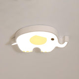 Kids Room Whale White LED Flush Mount Ceiling Light Image - 6