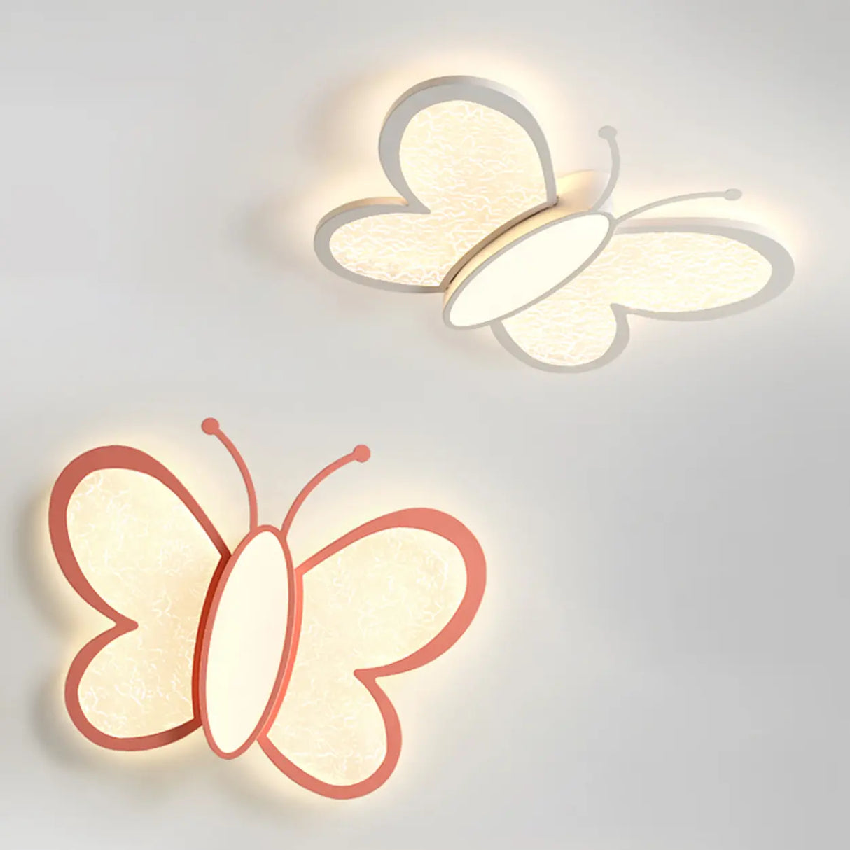 Kids Room Whimsical Butterfly Flush Mount Ceiling Light Image - 10