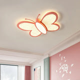 Kids Room Whimsical Butterfly Flush Mount Ceiling Light Image - 14