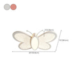 Kids Room Whimsical Butterfly Flush Mount Ceiling Light #size