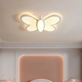 Kids Room Whimsical Butterfly Flush Mount Ceiling Light Image - 3