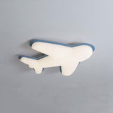 Kids Room White Airplane Resin Flush Mount Ceiling Lamp Image - 3