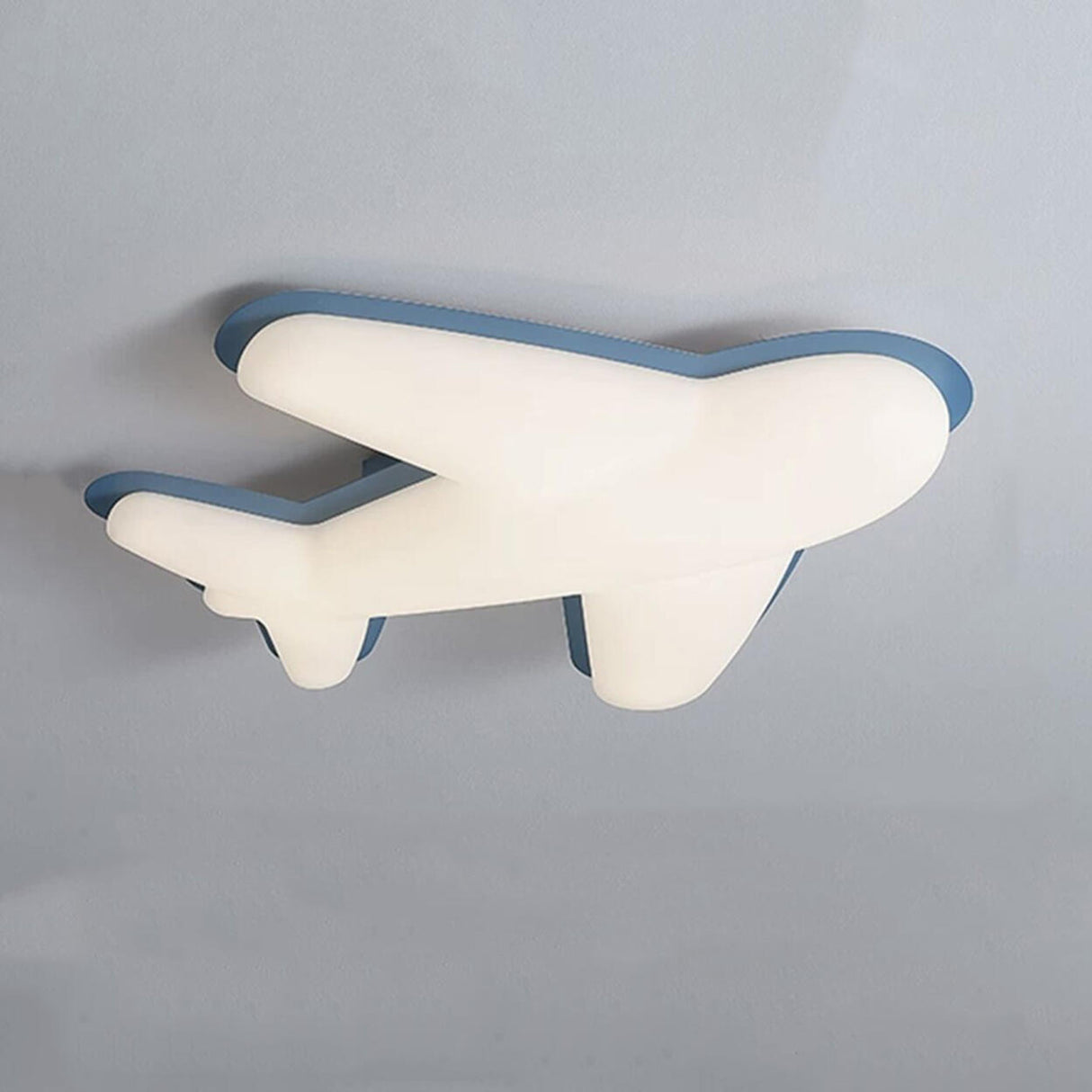 Kids Room White Airplane Resin Flush Mount Ceiling Lamp Image - 5