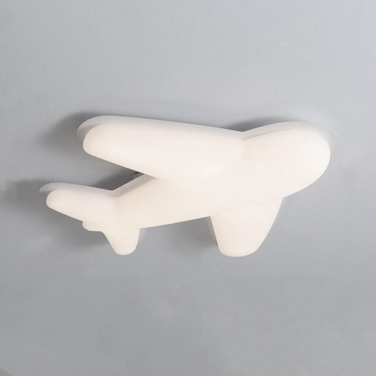 Kids Room White Airplane Resin Flush Mount Ceiling Lamp Image - 7