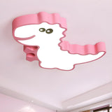 Kids Room White Dinosaur LED Flush Mount Ceiling Light Image - 4