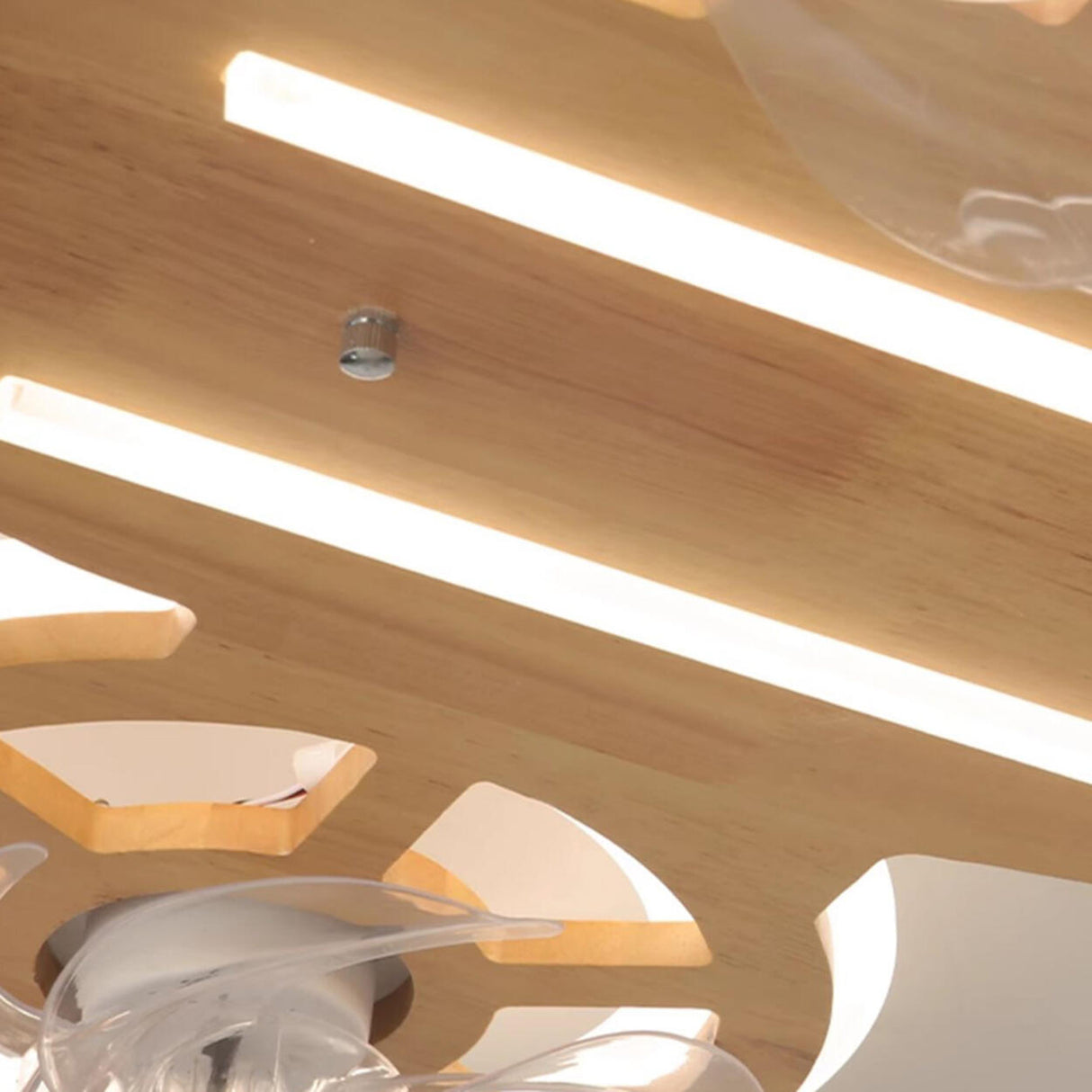 Kids Room Wooden Airplane Shaped Ceiling Fan with Light Image - 10