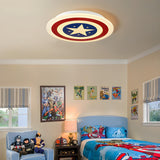 Kids Small Captain America Shield LED Flush Mount Light Image - 3