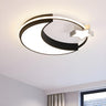 Kids Small Gold Moon Star LED Flush Mount Ceiling Light Image - 5