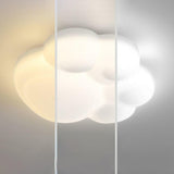 Kids White Cat Paw Resin LED Flush Mount Ceiling Light Image - 10