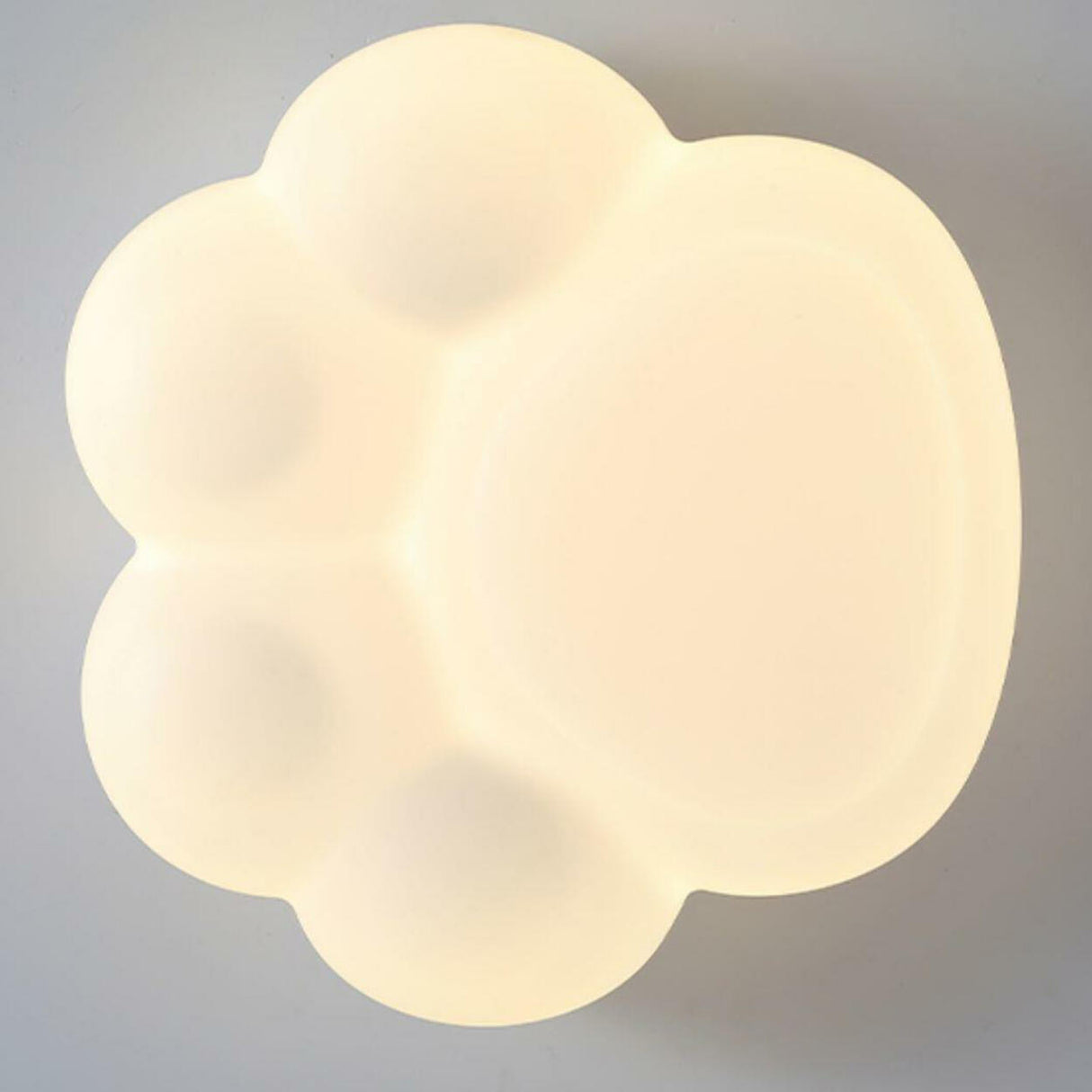 Kids White Cat Paw Resin LED Flush Mount Ceiling Light Image - 13