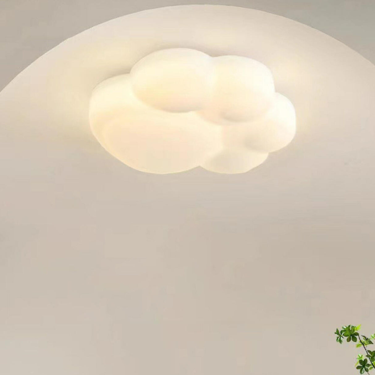 Kids White Cat Paw Resin LED Flush Mount Ceiling Light Image - 15