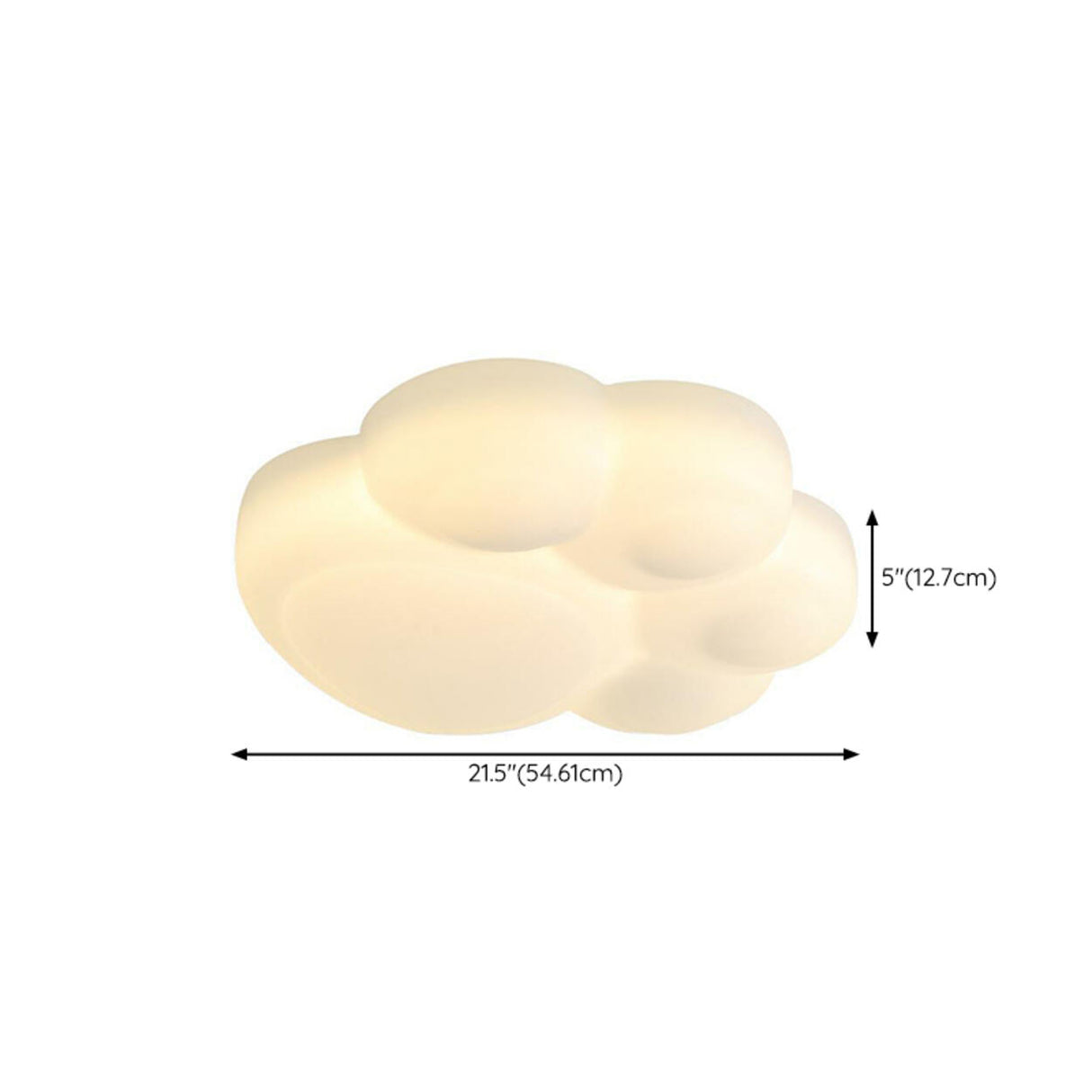 Kids White Cat Paw Resin LED Flush Mount Ceiling Light Image - 17