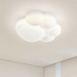 Kids White Cat Paw Resin LED Flush Mount Ceiling Light Image - 4