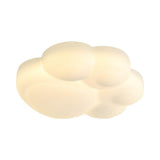 Kids White Cat Paw Resin LED Flush Mount Ceiling Light Image - 5