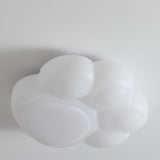 Kids White Cat Paw Resin LED Flush Mount Ceiling Light Image - 6