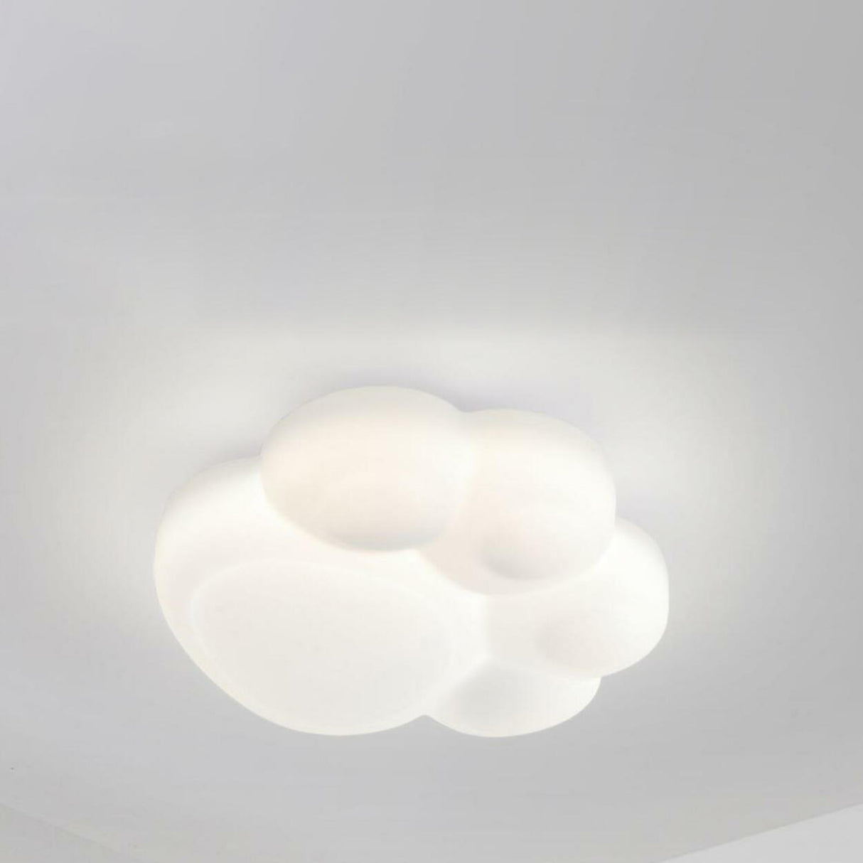 Kids White Cat Paw Resin LED Flush Mount Ceiling Light Image - 7