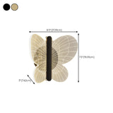 Kids' Room Beautiful Gold Butterfly Wall Sconce #size