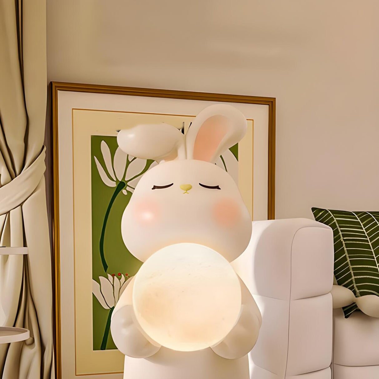 Kids' Room Tray and Moon Adorable Rabbit Floor Lamp Image - 14