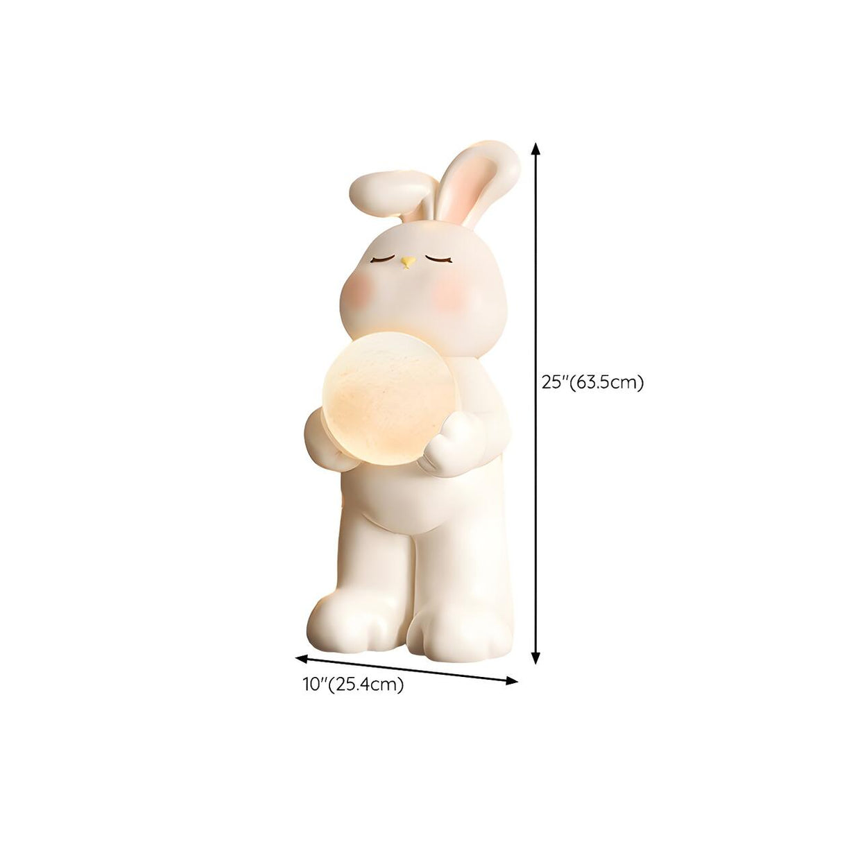 Kids' Room Tray and Moon Adorable Rabbit Floor Lamp Image - 20