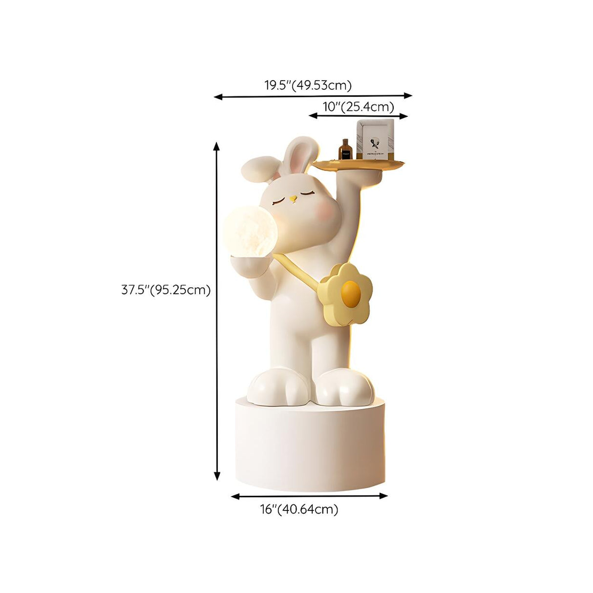 Kids' Room Tray and Moon Adorable Rabbit Floor Lamp Image - 22