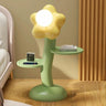 Kids' Room Unique Floral Floor Lamp with Dual Shelves Image - 3