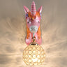 Kids' Room Whimsical Unicorn Crystal Globe Wall Light Image - 6