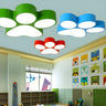 Kindergarten Colorful Dog Paw LED Flush Mount Light Image - 1