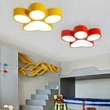 Kindergarten Colorful Dog Paw LED Flush Mount Light Image - 2