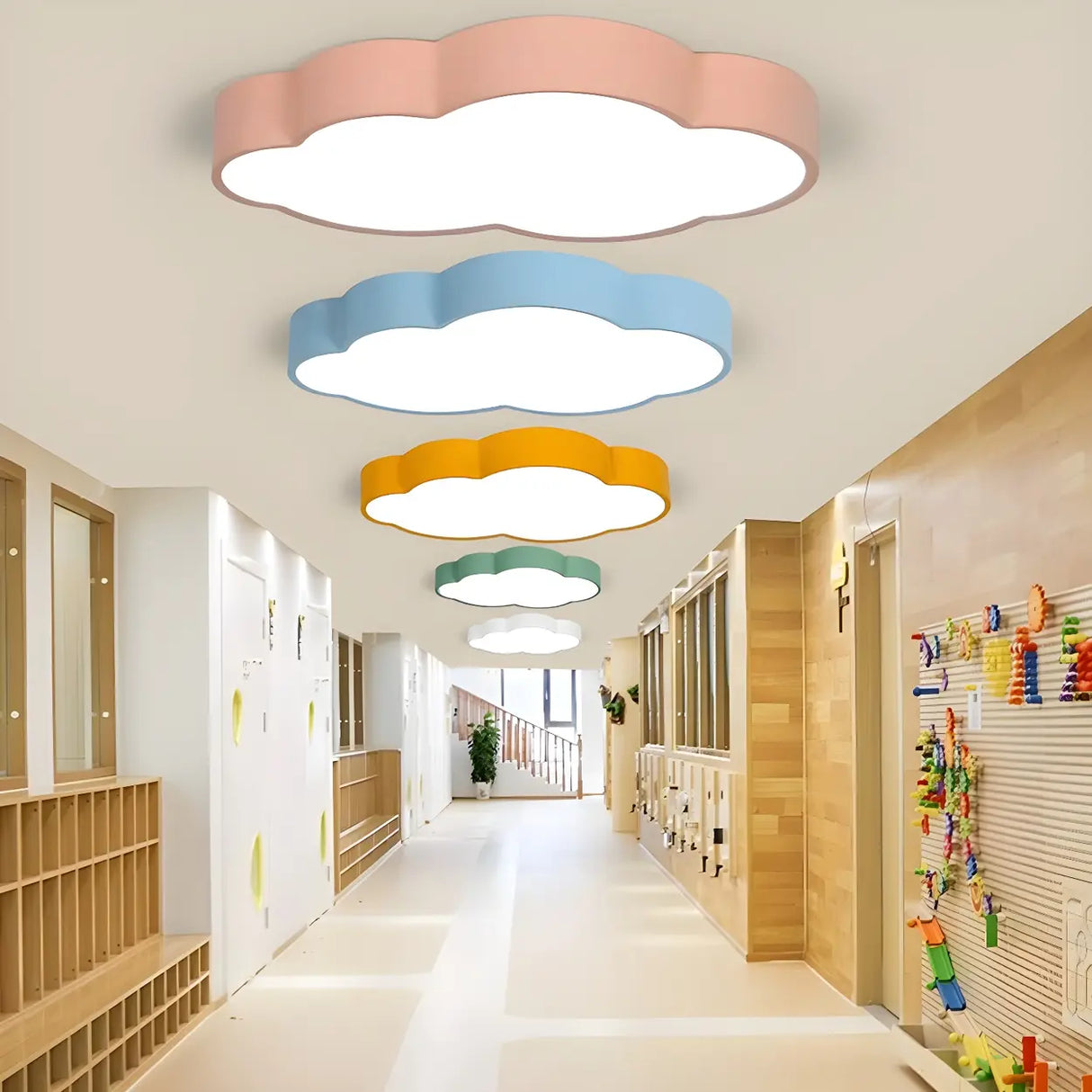 Kindergarten Corridor Cloud LED Flush Mount Light Image - 1