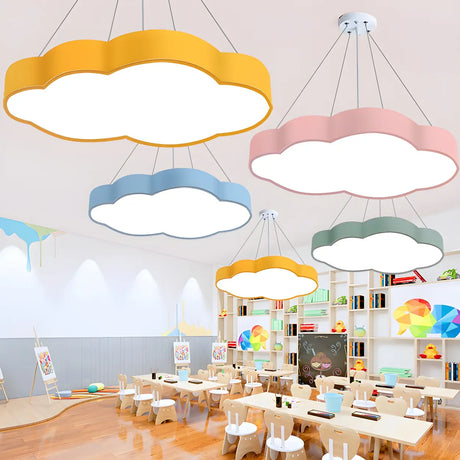 Kindergarten Hanging Cloud LED Semi-Flush Mount Light Image - 1