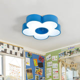 Kindergarten Small Blue Flower LED Flush Mount Light Image - 1