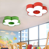 Kindergarten Small Blue Flower LED Flush Mount Light Image - 10