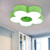 Kindergarten Small Blue Flower LED Flush Mount Light Image - 13