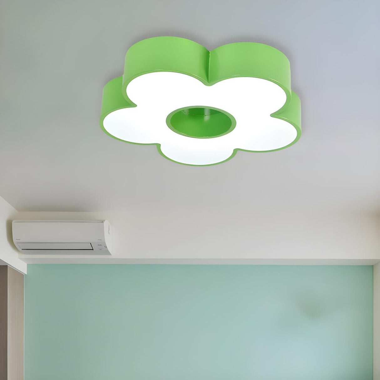 Kindergarten Small Blue Flower LED Flush Mount Light Image - 14