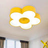 Kindergarten Small Blue Flower LED Flush Mount Light Image - 5