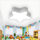 Kindergarten White Star LED Flush Mount Ceiling Light Image - 1