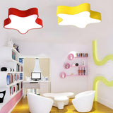 Kindergarten White Star LED Flush Mount Ceiling Light Image - 7