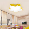 Kindergarten Yellow Star LED Flush Mount Ceiling Light Image - 1