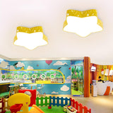 Kindergarten Yellow Star LED Flush Mount Ceiling Light Image - 2