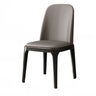 Kitchen Arched Faux Leather Wood Dining Chair Coffee Image - 3