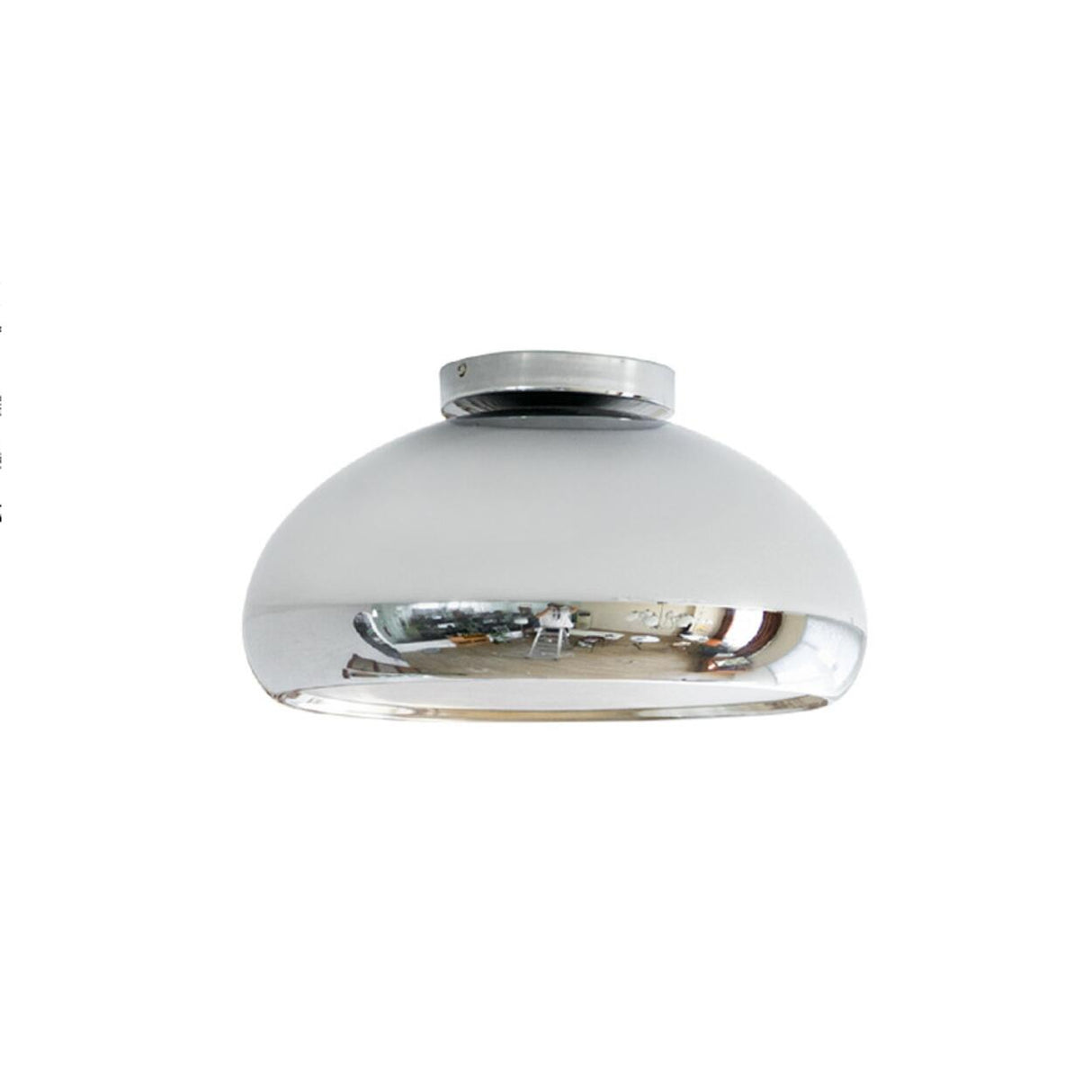 Kitchen Barn Chrome Semi-Flush Mount Ceiling Light Image - 5