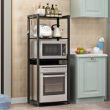 Kitchen Black Rust Resistant Metal Storage Baker's Rack Image - 5