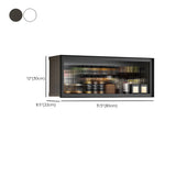 Kitchen Metal Rectangular Wall-Mount China Cabinet Grey Image - 26