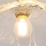 Kitchen Mini Clear Flower Glass Semi-Flush Mount Light Image - 11